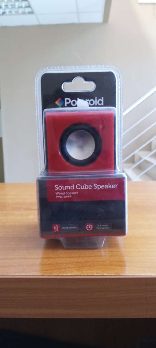 Polaroid Sound Cube Speaker Wired Speaker PWSC-116B/R